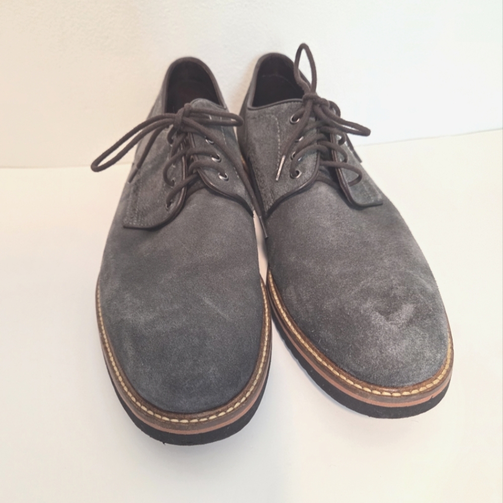 Martin Dingman Ernest Men's Sz 9  Grey Suede Derby Dress Shoes